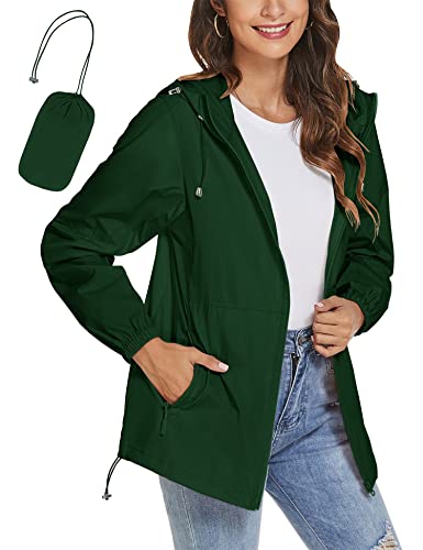 41EyNlLSeFL.jpg Womens Rain Jackets Waterproof Windbreaker Jackets lightweight Portable Rain Coat
