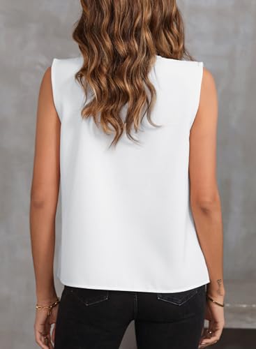 41F1pofMDmL.jpg Womens Pleated Tank Tops V Neck Casual Sleeveless Blouses Summer Basic Vest Shirt