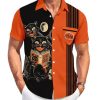 Halloween Trick or Treat Button Down Shirt, Funny Shirt,Short Sleeve Hawaiian Shirt, Graphic Print, Holiday Party Wear