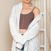Oversized Sweatshirt for Women Loose Fit Casual Long Sleeve Button Hooded Sweatshirts Hoodies with Pocket