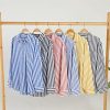41H7bk09IL.jpg Women's Blouses Striped Long Sleeve Shirts Button Down Loose Fit Casual Tops