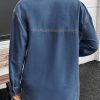 41Ha9CxGYHL.jpg Women Denim Shirts Oversized Long Sleeve Button Down Blouse V Neck Casual Top Shackets