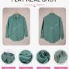41HdzQW7KmL.jpg Womens Corduroy Button Down Shirts Boyfriend Long Sleeve Oversized Blouses Tops