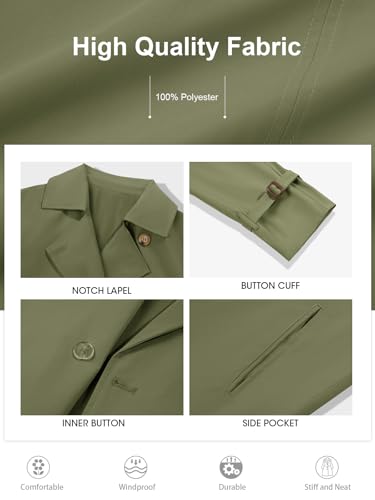 41IJIolKdzL.jpg Womens Long Trench Coat Oversized Double Breasted Windproof Classic Lapel Casual Fall Overcoat
