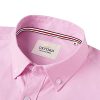 Mens Solid Oxford Shirt Long Sleeve Dress Shirt Work Casual Button Down Shirts with Pocket