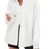 41KlCgcZAL.jpg Womens Waffle Knit Button Down Shirts Fall Dressy Casual Long Sleeve V Neck Blouse Loose Fit Work Tops Shacket