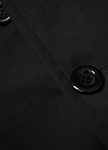 Men Trench Coat Winter Long Jacket Double Breasted Overcoat