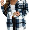41NpSRusyoL.jpg Womens Fall Outfits Fashion Clothes Shackets Flannel Plaid Button Down Long Sleeve Shirts Jackets