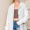 Oversized Sweatshirt for Women Loose Fit Casual Long Sleeve Button Hooded Sweatshirts Hoodies with Pocket