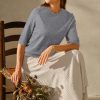 Women's Wool Blend Summer Fall Seamless Half Sleeve Tops 2025