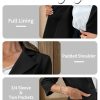 Women's 3/4 Sleeve Blazer, Lightweight Slim Fit Suit Business Casual Jacket for Work