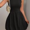 41S9VJdHcZL.jpg Summer Dresses for Women 2025 Casual Sleeveless Tank Mini Short Dress Crew Neck Bubble Sundress with Pockets