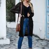 41TJ5qp-XTL.jpg Womens Lightweight Longer Length Cardigan Long Sleeve Casual Crochet Open-Front Sweater with Pockets