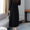 Women's Chic Shawl Collar Work Double Breasted Maxi Long Wool Pea Coat