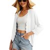 Women's 3/4 Sleeve Summer Cardigan Lightweight Casual Open-Front Cropped Shrug Sweaters for Women
