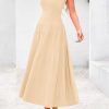 41Xm-3WxxwL.jpg Spring Casual Dresses for Women 2025 Summer Business Work Midi Sleeveless A Line Pleated Cocktail Dress