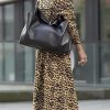 41YEcM1QZL.jpg Women's Notch Lapel Leopard Print Duster Trench Coat Open Front Loose Faux Suede Mid Long Pea Coat