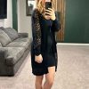 41bb293w46L.jpg Womens Lightweight Longer Length Cardigan Long Sleeve Casual Crochet Open-Front Sweater with Pockets