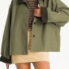 41cA31hGo6L.jpg Womens Contrast Collar Jacket Casual Button Down Long Sleeves Crop Trench Coat Outerwear with Pockets