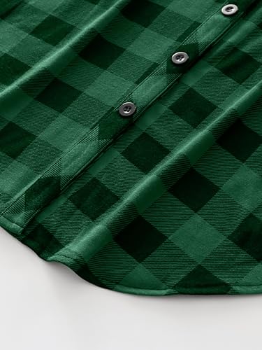 41dpVkaUSML.jpg Plaid Button Down Shirts for Women Long Sleeve Roll Up Checkered Blouse Tops 2025 Fall Outfits