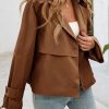 41epnh-HdjL.jpg Womens Cropped Trench Coat Short Single Breasted Jackets Lightweight Casual Outerwear