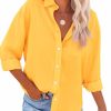 41eybMrEvL.jpg Womens Button Down Shirts Long Sleeve Dressy Casual Blouses Button Up Collared Shirts Tops for Women