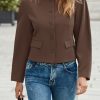 41fINsWOnHL.jpg Womens Balloon Long Sleeve Blazer Cropped Collarless Button Down Suit Jackets Business Casual Fall Outerwear