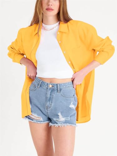 41fXQ8jdtgL.jpg Womens Button Down Shirts Long Sleeve Dressy Casual Blouses Button Up Collared Shirts Tops for Women