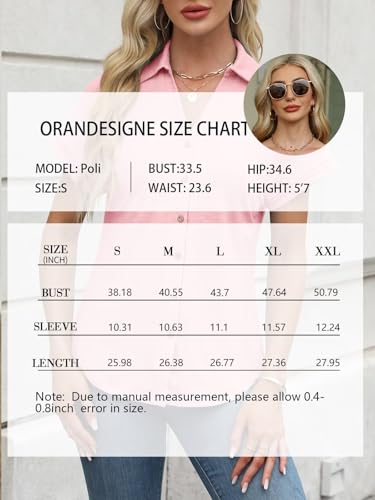 41gwdZTkhcL.jpg Women's Short Sleeve Polo Tops Summer Button Down Collared T Shirts Casual Cute Ladies Tees