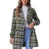 41hbSEH5qsL.jpg Women's 2025 Winter Notched Lapel Pea Coat Classic Buffalo Checks Double Breasted Plaid Coat