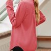 41htlj-tCuL.jpg Women's Button Down Denim Shirt Collared Casual Long Sleeve Pocket Tops