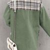 Womens Oversized Denim Jacket Casual Long Sleeve Button Down Plaid Shacket Boyfriend Jean Jacket With Pockets