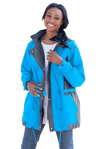 Plus Size Colorblocked Taslon Anorak