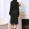 Winter Trench Coats for Women's 2025 Double Breasted Belted Long Overcoat