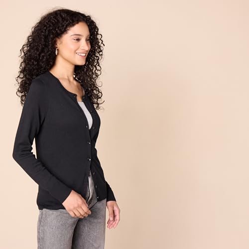 Women's Lightweight Crewneck Cardigan Sweater (Available in Plus Size)