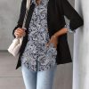 41lYTa82WAL.jpg Womens Button Down Shirt Long Sleeve Blouse Business Work Tops Dressy Casual Floral Printed Outfits with Pocket