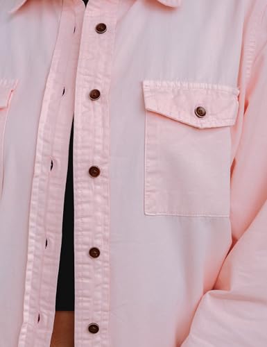 Denim Shirt Women Chambray Jean Western Shirts Long Sleeve Button Down Tops