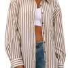 41o5399ro3L.jpg Womens Striped Button Down Shirt Casual Long Sleeve Blouse Top