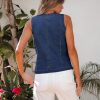 41onBcUnTFL.jpg Denim Vest for Women Sleeveless Strechy Jean Vest Top Button Down Crewneck Casual Summer Western Waistcoat