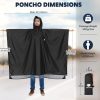41roZIZvJPL.jpg Hooded Rain Poncho for Adults Waterproof Lightweight Rain Coat for Men Women Reusable Rain Jacket for Emergency Outdoor
