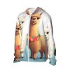 Women's UPF 50+ Sun Protection Jacket Zip Up Hoodie Rash Guard Llama Alpaca Long Sleeve Sun Shirt for Hiking Outdoor