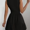 41t54ns8fQL.jpg Summer Dresses for Women 2025 Casual Sleeveless Tank Mini Short Dress Crew Neck Bubble Sundress with Pockets