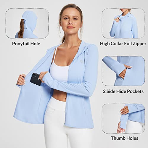 41t9ZLM4vrL.jpg Women's Sun Protection Jacket Hoodie Clothing Lightweight Long Sleeve Sun Cover Up Shirt