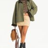 41tYRCFWMxL.jpg Womens Contrast Collar Jacket Casual Button Down Long Sleeves Crop Trench Coat Outerwear with Pockets