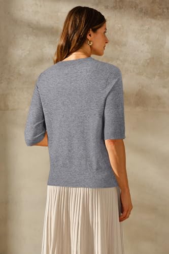 Women's Wool Blend Summer Fall Seamless Half Sleeve Tops 2025