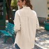 41uGj5ey3jL.jpg Womens Button Down Shirts Long Sleeve Cotton Gauze Tops Casual Collared Blouses Loose Fit