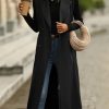 Womens Long Vest Casual Double Breasted Sleeveless Trench Coat Jackets
