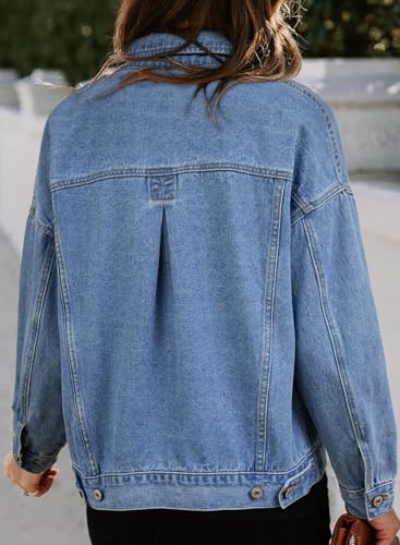 41vzz8nhbL.jpg Women's Denim Jackets Casual Long Sleeve 2025 Spring Outfits Zimbaplatinum Jean Jacket