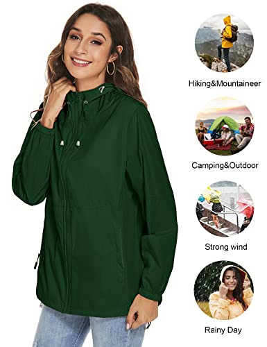 41xmD65SjwL.jpg Womens Rain Jackets Waterproof Windbreaker Jackets lightweight Portable Rain Coat