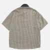 41yFaLxS48L.jpg Shirts Plaid Embroidery Short Sleeve Shirt Casual Graphic T-Shirts Men Button Down Tee Tops Oufits